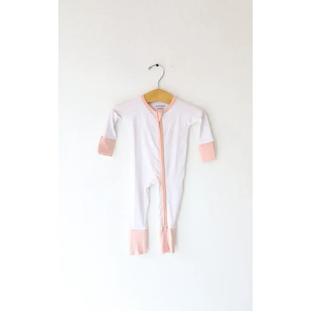 Pink Striped Bamboo Baby Sleeper Girls