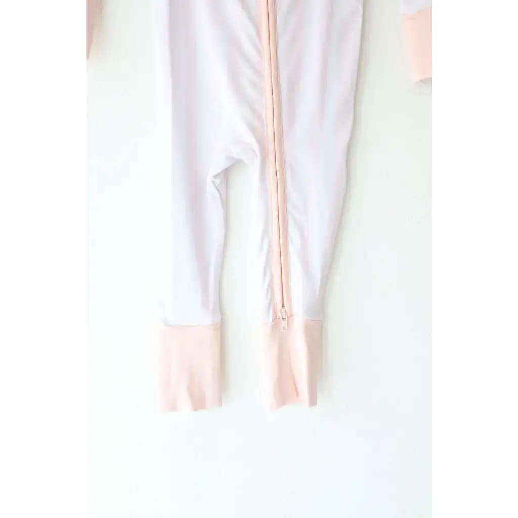 Pink Striped Bamboo Baby Sleeper Girls