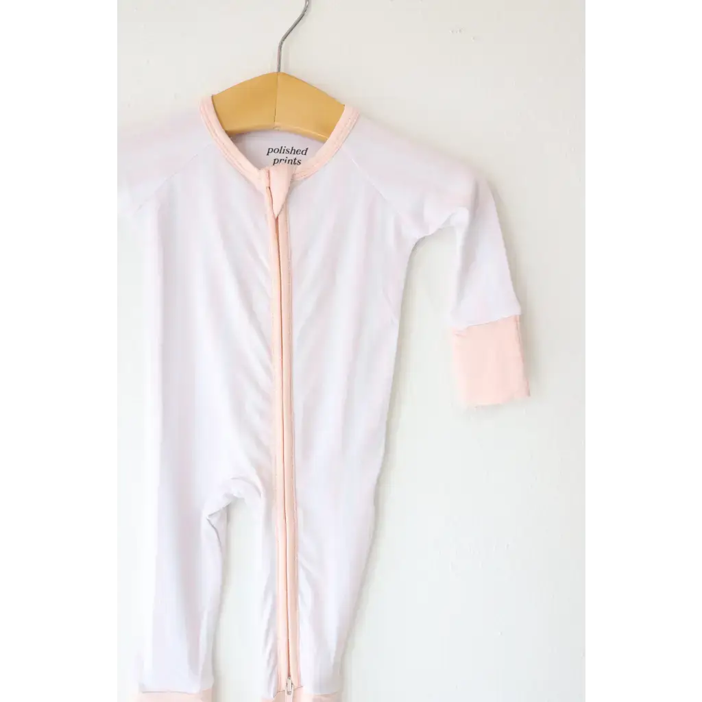 Pink Striped Bamboo Baby Sleeper Girls