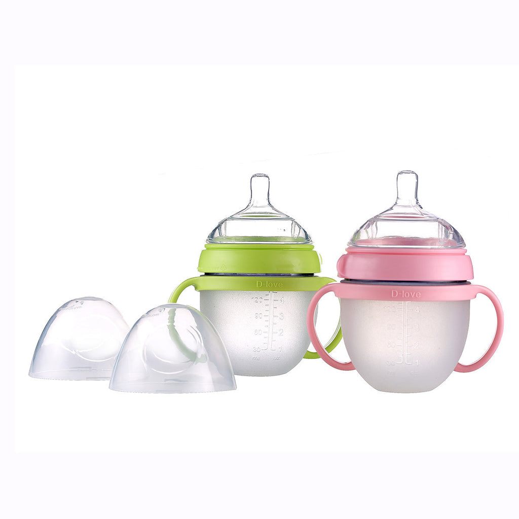 Silicone Baby Bottle with Wide Neck and Anti-Colic Design - BAGE21810014